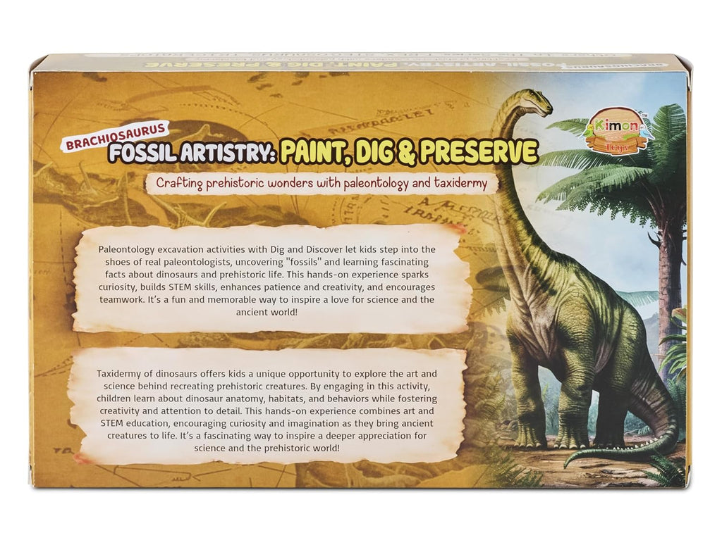 Fossil Artistry - Brachiosaurus - Paint, Dig and Preserve Dinosaur Activity Set, Educational STEM Toy, Ages 5+
