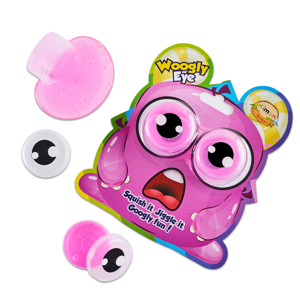 Woogly Eye Sticky Slime Toy for Kids | Squishy Jiggly Googly Eye Sensory | Squish it, Jiggle it, Googly Fun! | Stress Relief Fidget | Ages 5+ | Set of 4 (Assorted Colours)