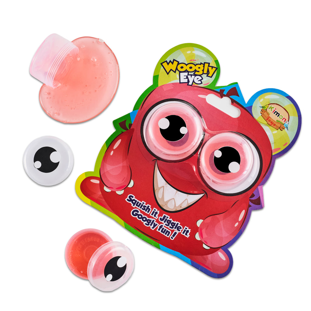 Woogly Eye Sticky Slime Toy for Kids | Squishy Jiggly Googly Eye Sensory | Squish it, Jiggle it, Googly Fun! | Stress Relief Fidget | Ages 5+ | Set of 4 (Assorted Colours)