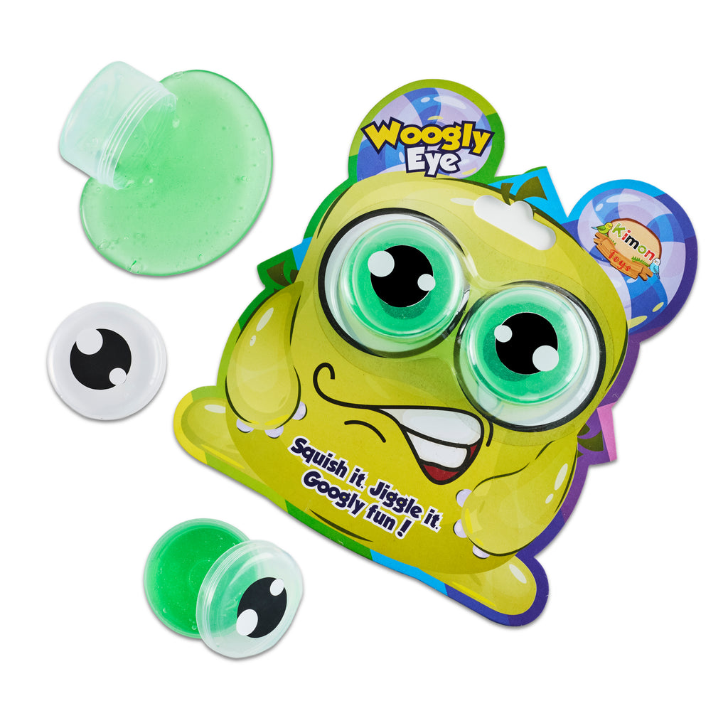 Woogly Eye Sticky Slime Toy for Kids | Squishy Jiggly Googly Eye Sensory | Squish it, Jiggle it, Googly Fun! | Stress Relief Fidget | Ages 5+ | Set of 4 (Assorted Colours)